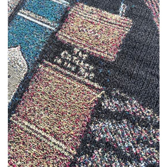 Pure Country Weavers Fredrick the Literate Woven Cotton Throw Blanket Cat Books - Picture 4 of 8